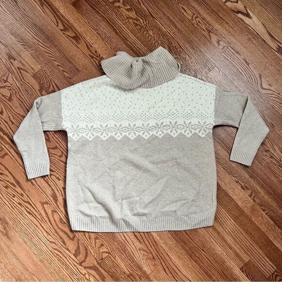 Pure Collection 100% Cashmere Turtleneck Sweater - Fair Isle (Sz 14/16) - Picture 7 of 12